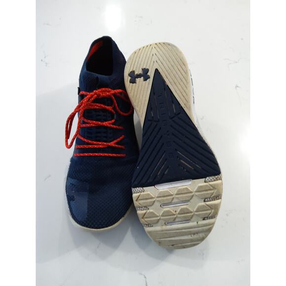 Under Armor project Rock 2 training athletic shoes size 7.5 women. Navy red wht - Picture 8 of 9